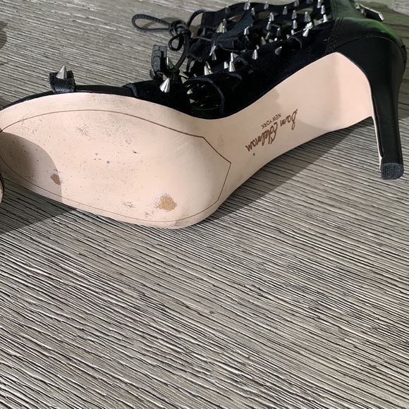 SAM EDELMAN, Allison Black Suede Stud Cutout, Size 9M. Like New. - Picture 8 of 10
